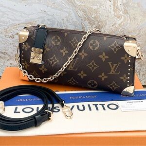 New! Louis Vuitton Slim Soft Trunk Reverse Monogram Crossbody Bag